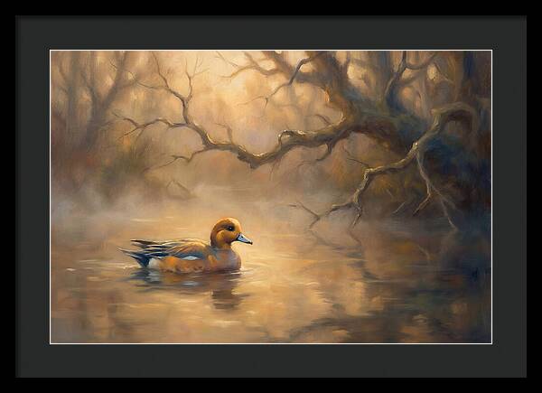 Wigeon In Misty Waters