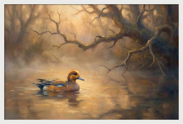 Wigeon In Misty Waters