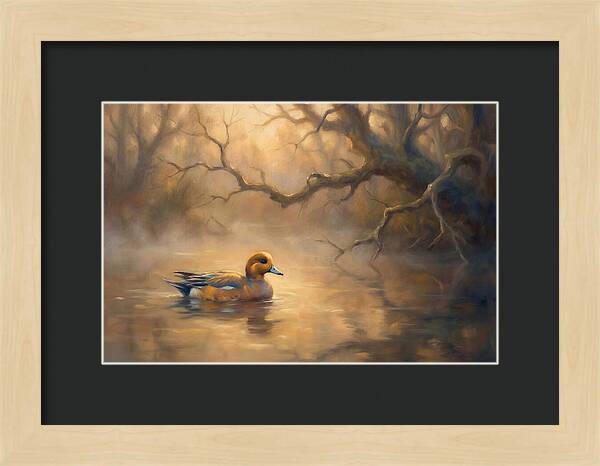 Wigeon In Misty Waters