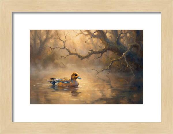 Wigeon In Misty Waters