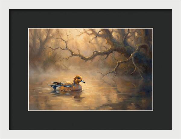 Wigeon In Misty Waters