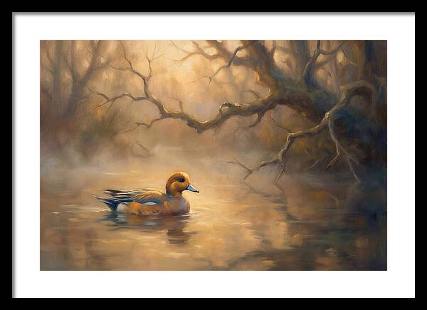Wigeon In Misty Waters