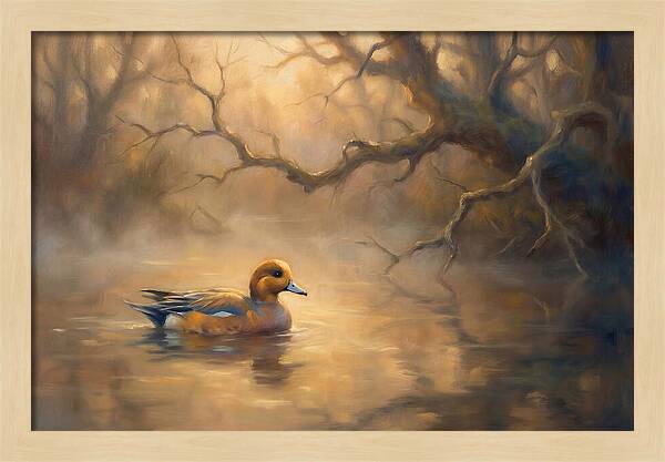 Wigeon In Misty Waters