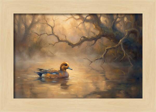 Wigeon In Misty Waters