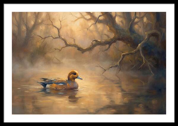 Wigeon In Misty Waters