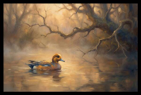 Wigeon In Misty Waters