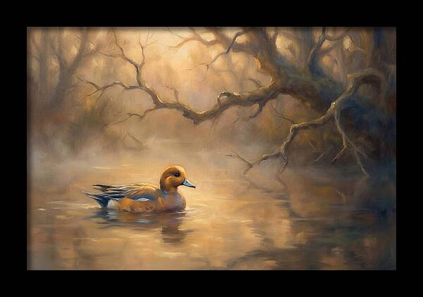 Wigeon In Misty Waters