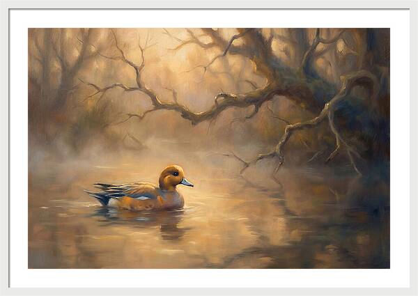 Wigeon In Misty Waters