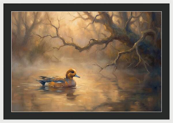 Wigeon In Misty Waters