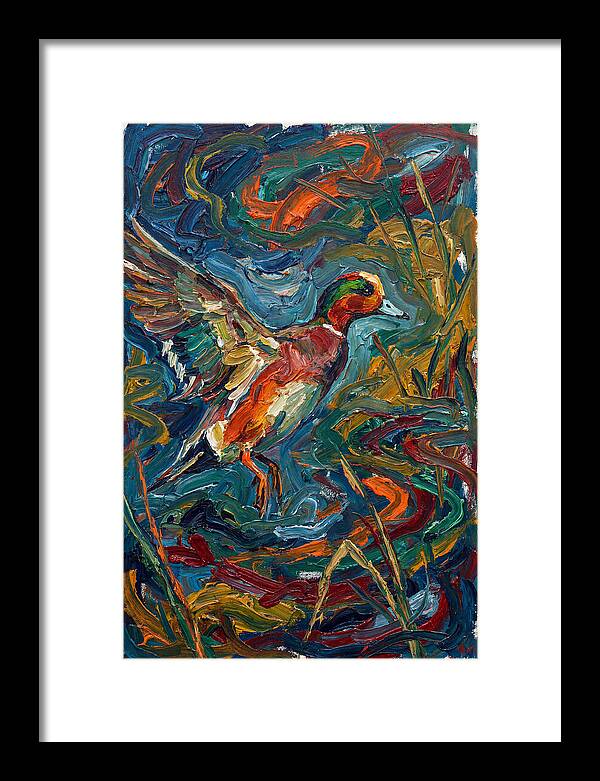 Wigeon In Vibrant Flight