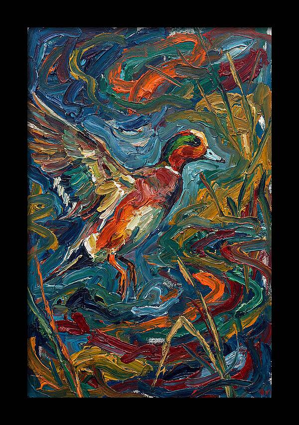 Wigeon In Vibrant Flight