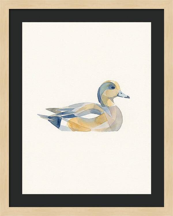 Wigeon In Watercolor Style