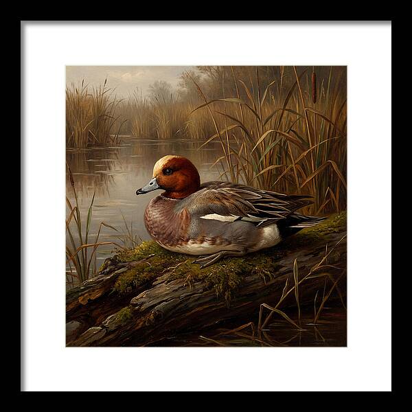 Wigeon Resting By The Water