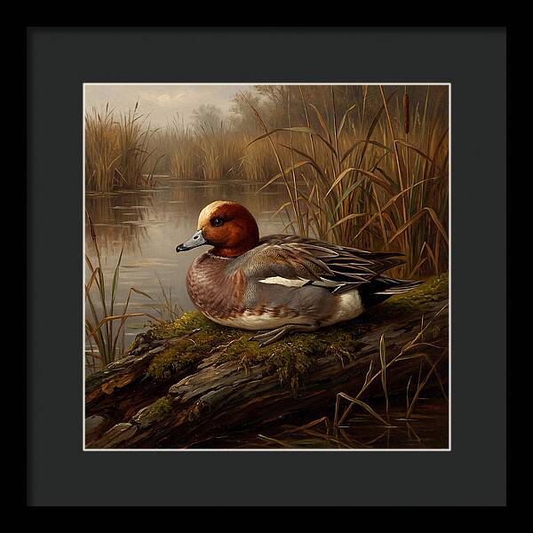Wigeon Resting By The Water