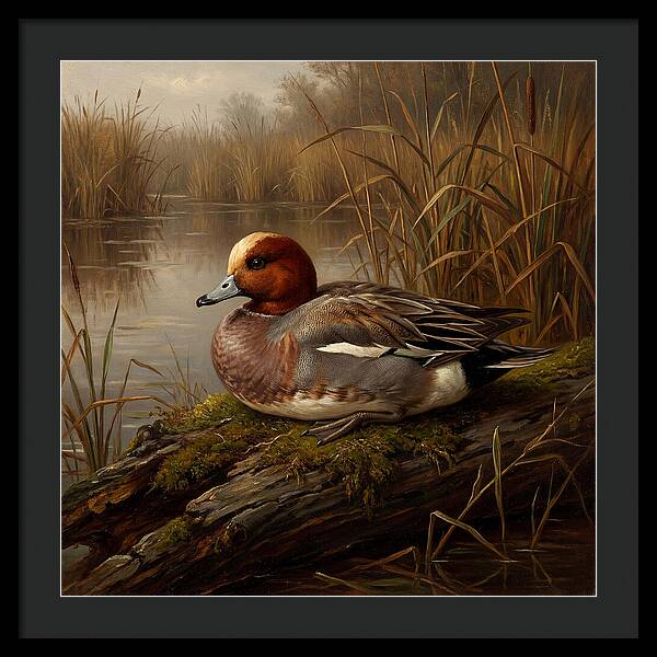 Wigeon Resting By The Water