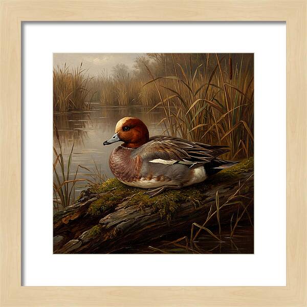 Wigeon Resting By The Water