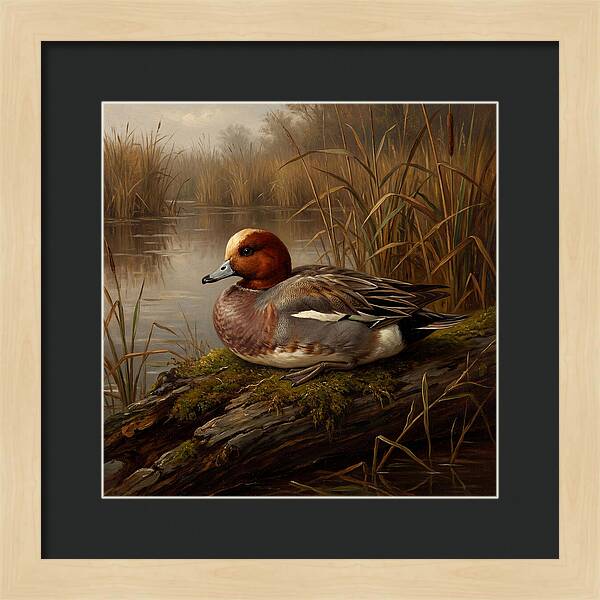 Wigeon Resting By The Water