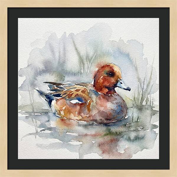 Wigeon Swimming Gracefully