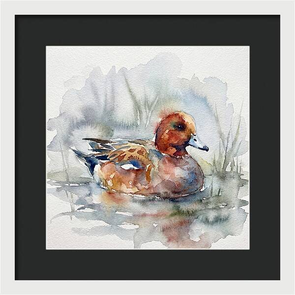 Wigeon Swimming Gracefully
