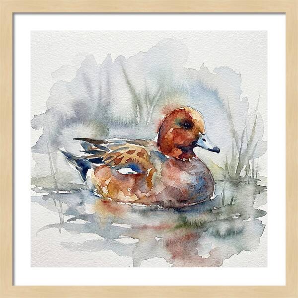 Wigeon Swimming Gracefully