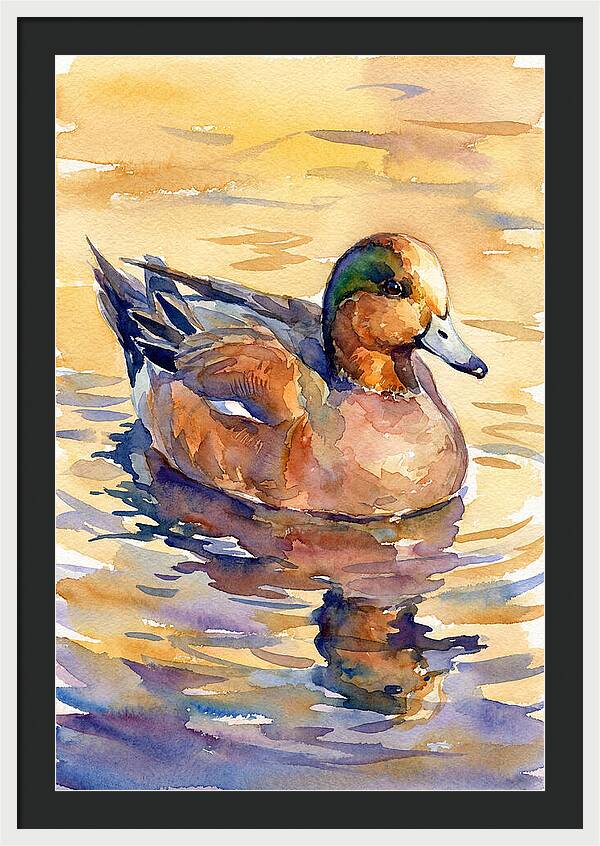 Wigeon Swimming In Serenity