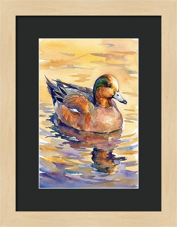 Wigeon Swimming In Serenity