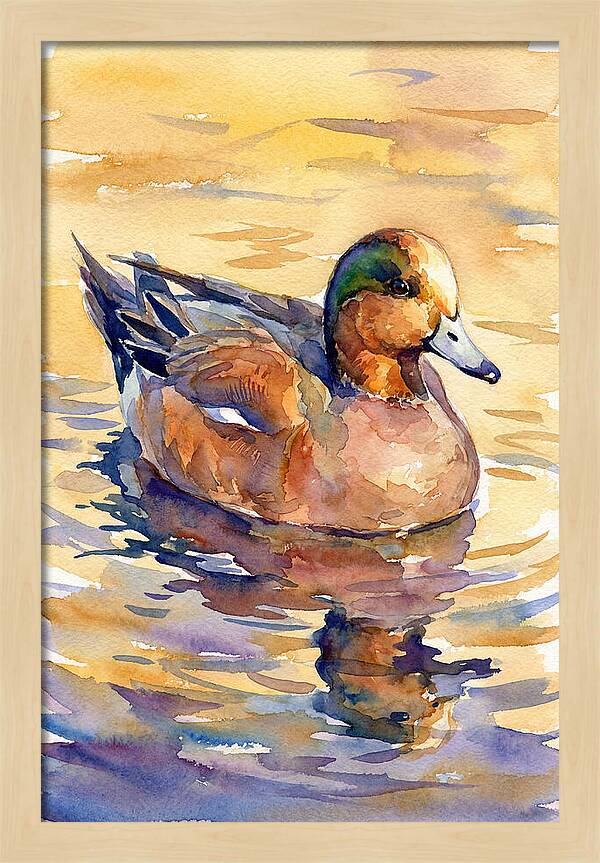 Wigeon Swimming In Serenity