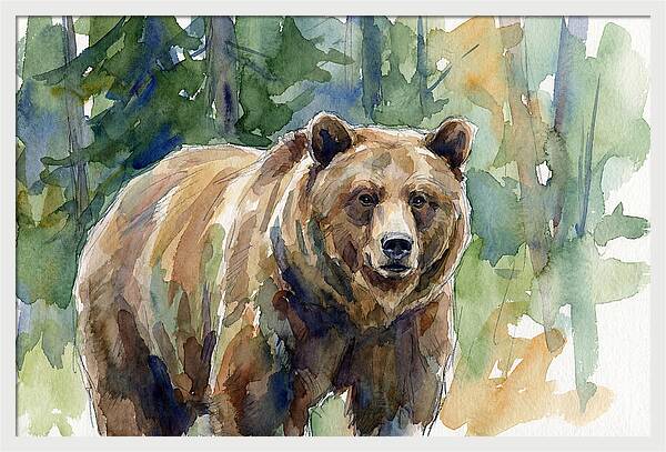 Wild Bear Amidst Wilderness