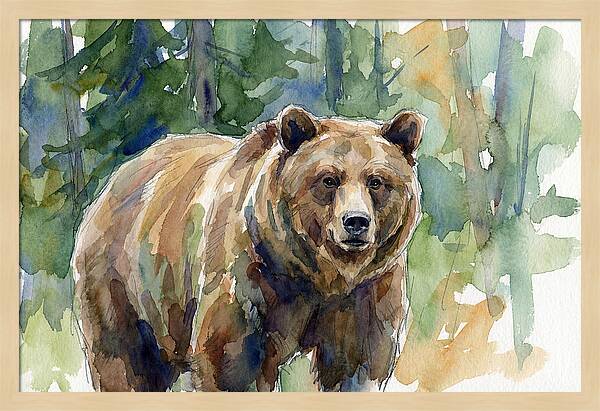 Wild Bear Amidst Wilderness