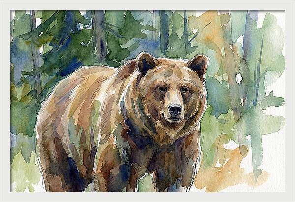Wild Bear Amidst Wilderness