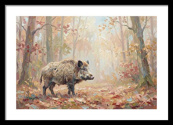 Wild Boar In Autumn Forest