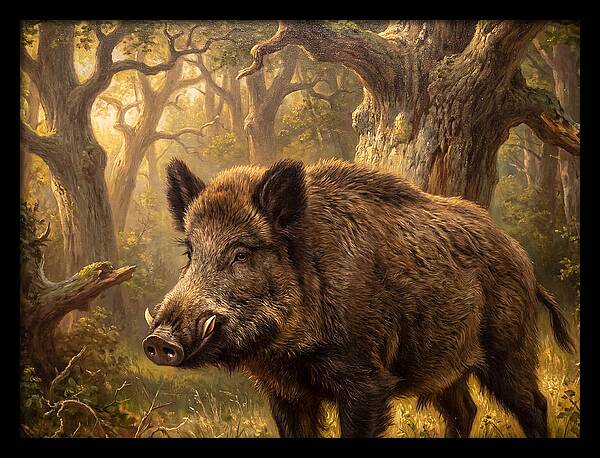 Wild Boar In Forest