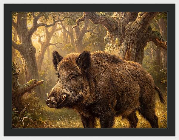 Wild Boar In Forest