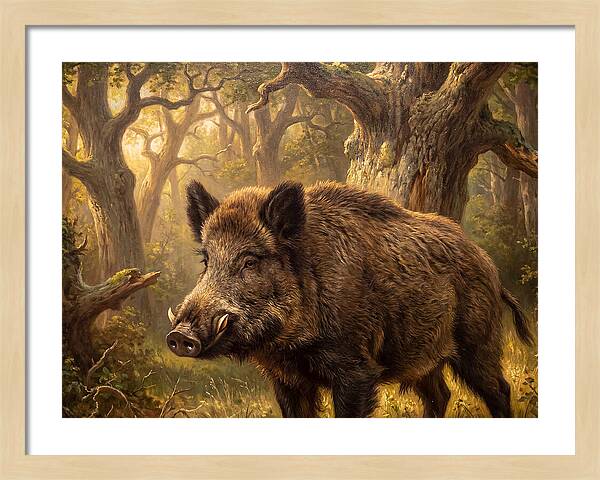Wild Boar In Forest