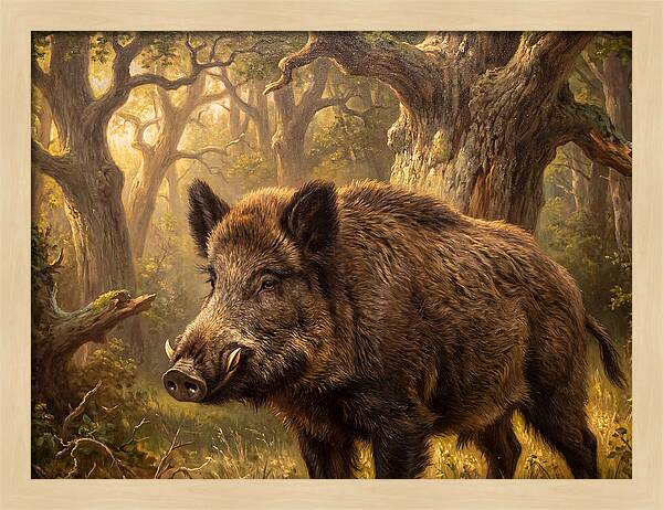 Wild Boar In Forest