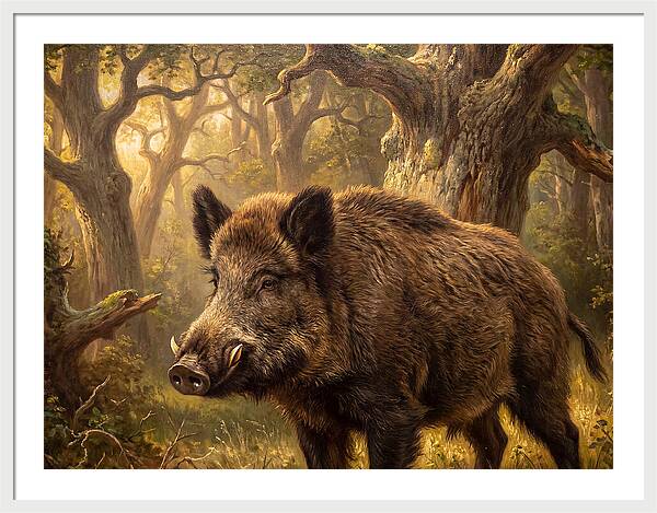 Wild Boar In Forest