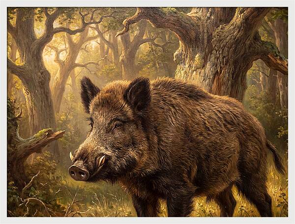 Wild Boar In Forest