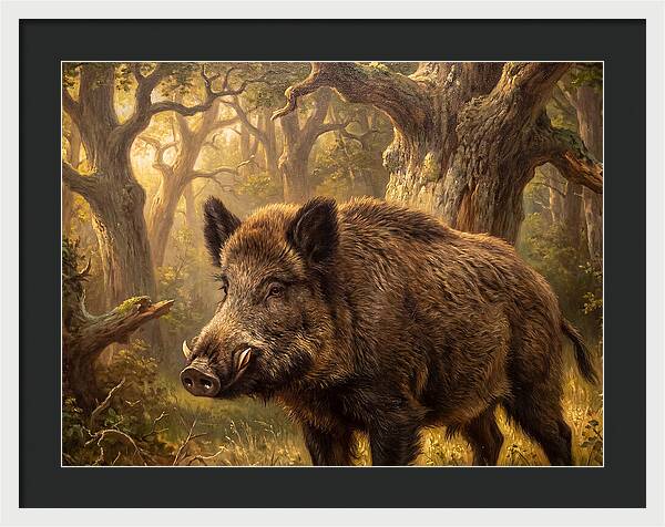 Wild Boar In Forest