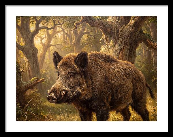Wild Boar In Forest
