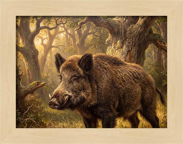 Wild Boar In Forest