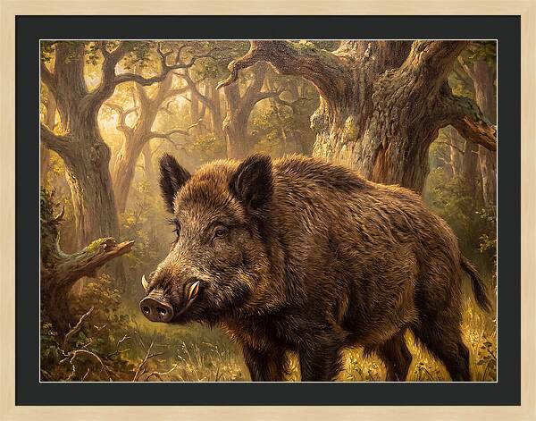 Wild Boar In Forest