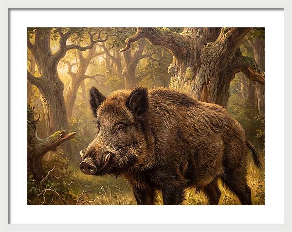 Wild Boar In Forest