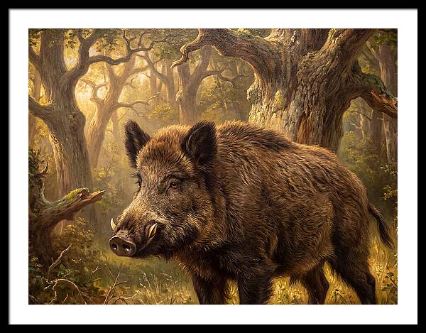 Wild Boar In Forest