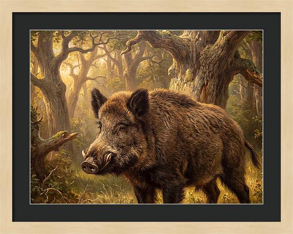 Wild Boar In Forest