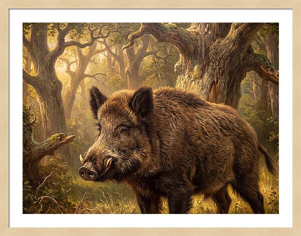 Wild Boar In Forest