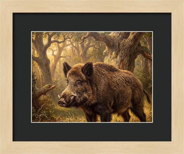 Wild Boar In Forest