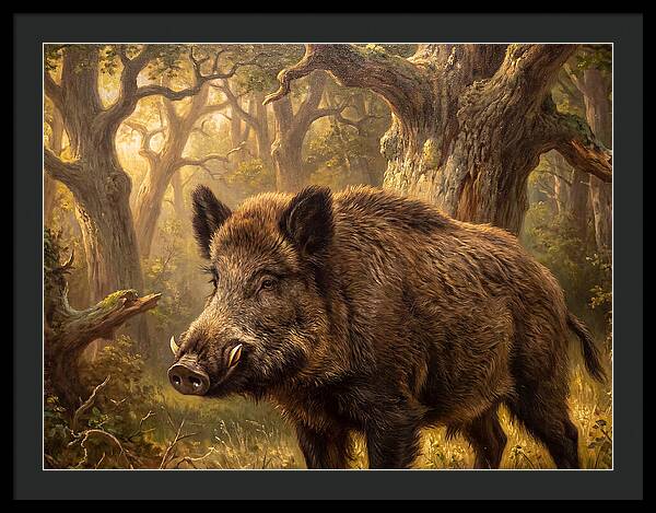 Wild Boar In Forest