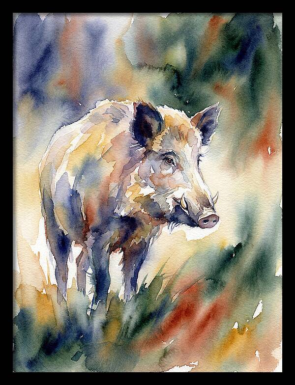 Wild Boar In Watercolor