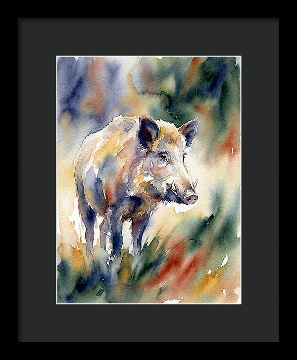 Wild Boar In Watercolor