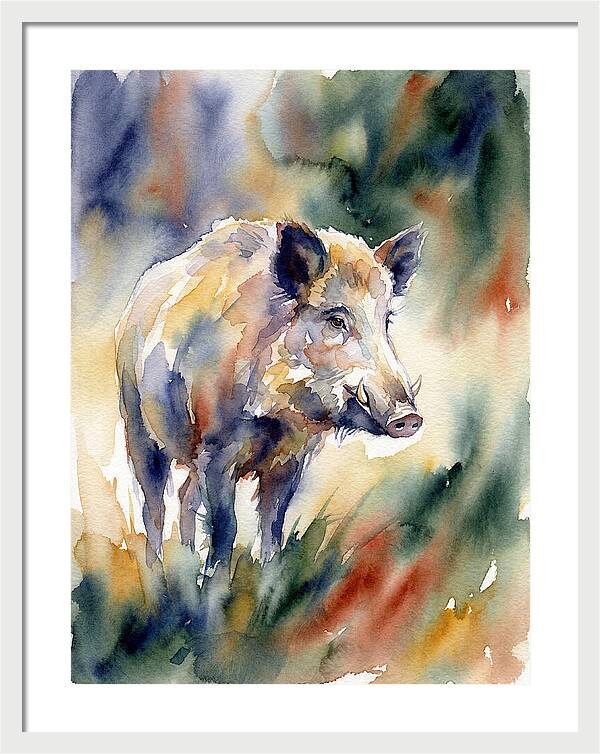 Wild Boar In Watercolor